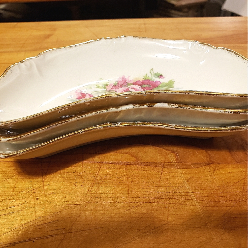 Vintage Bone Dishes, x3